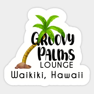 Groovy Palms Lounge Sticker